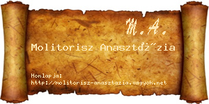 Molitorisz Anasztázia névjegykártya